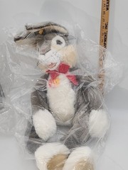 Vintage NEW large Steiff plush Lulac Dangling Grey Rabbit 75cm 122606