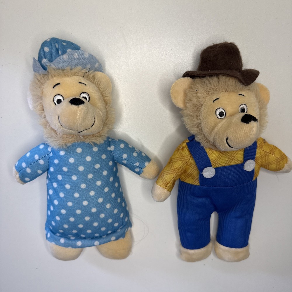 PBS Kids The Berenstain Bears Stuffed 9″ Plush Mama & Papa Bear 2022 Free Ship