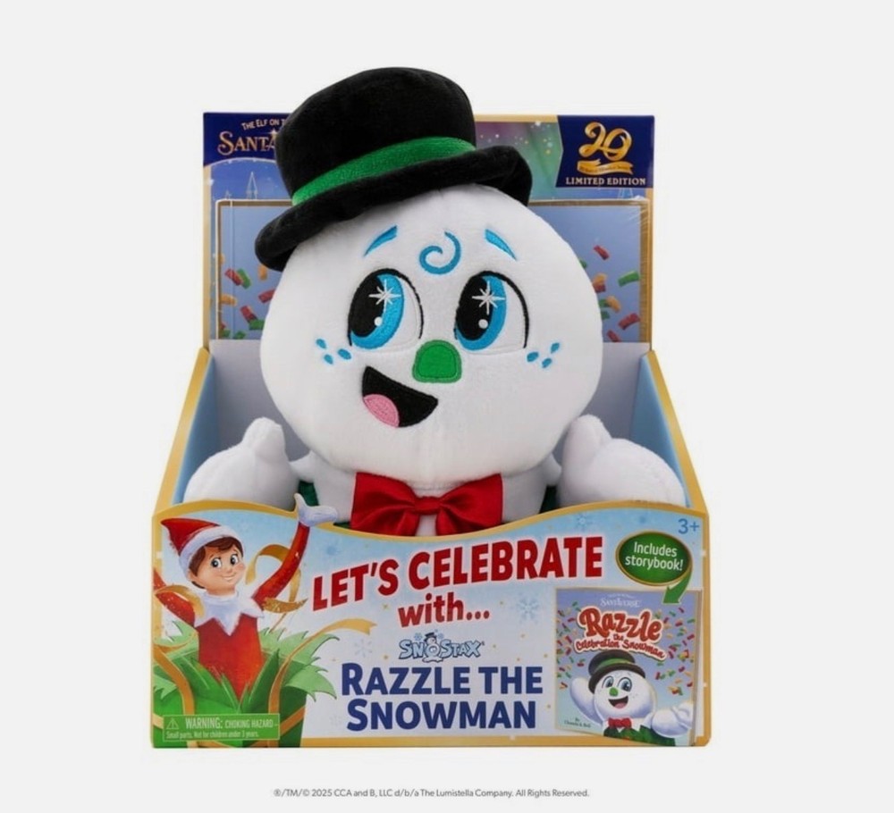 Elf on the Shelf RAZZLE The SNOWMAN Plush and Storybook Set NIB