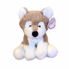 Apricot Lamb Plush Husky Dog Brown White Soft Original Tag 9”