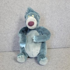 Disney Baloo Jungle Book Plush Toy Factory Blue Gray Stuffed Animal 12″ Vintage