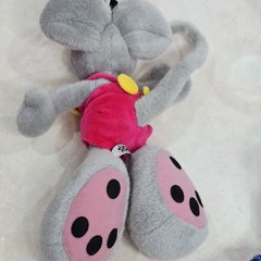 Diddl 12″ Mouse by Thomas Goletz German Red Overalls yellow buttons
