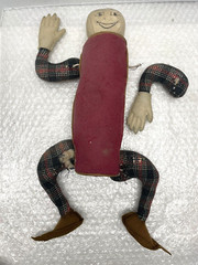 1922 PATENTED CADDIE GOLF BAG DOLL CLOTH STITCHED HANDMADE 15″ REPAIR