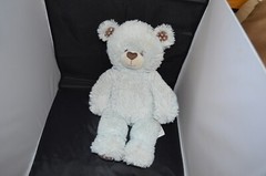Build A Bear 16″ Plush Light Green Brown Stuffed Animal Hearts D7 Plush