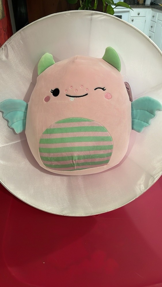Squishmallow Easter 2025 Lilia the Sea Monster NEW 12” inch Stripey Green Pink