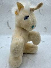 VTG Unicorn Plush 8 Inch Superior Toy Novelty Peach/Tan Stuffed Animal