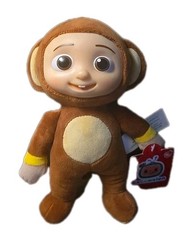 COCOMELON Nwt 8″ JJ Brown MONKEY Stuffed Animal Plush Toy 18MO+ With Tag