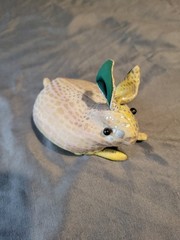 Rainbow Creatures Inc. Sand-filled Shiny Gold Green Rabbit Bunny 4″