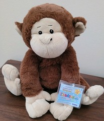 Ganz Webkinz Jr. Brown Monkey WJ103 Plush Stuffed Animal HTF Retired with Code