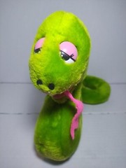 DAKIN Fun Farm Slithering Green Plush Snake 16” Looped Fork Tongue 1983