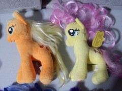 LOT OF 12 MY LITTLE PONY SMALL PLUSH STUFF ANIMALS – MULTI-COLOR, 4″-9″ TALL