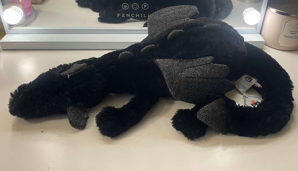 NEW Jellycat Onyx Dragon Plush – Black – RETIRED RARE 70cm – New WITH TAGS Gifts