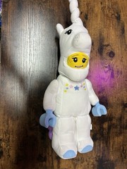 LEGO Plush Unicorn Costume Minifigure Character White Purple Blue Washable