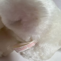 Vintage Armbee Christmas White Kitty Cat Plush Red Santa Hat Bow Tie Holiday