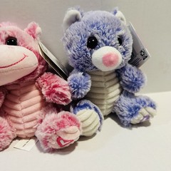 Cat And Unicorn Plush Stuffed Animals NEW Glitter Eyes