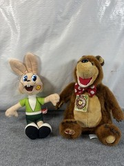 Masha and the Bear Plush Lot Multi-Pulti Bear & Hare Stuffed Animals *Read*