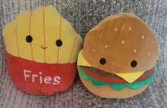 Squishmallows Flipamallows Carl the Cheeseburger / Floyd the French Fries 8″ NWT