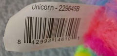 Walmart Unicorn Plush Rainbow Tie Dye Purple Pink Blue Glitter 8″ Stuffed Animal
