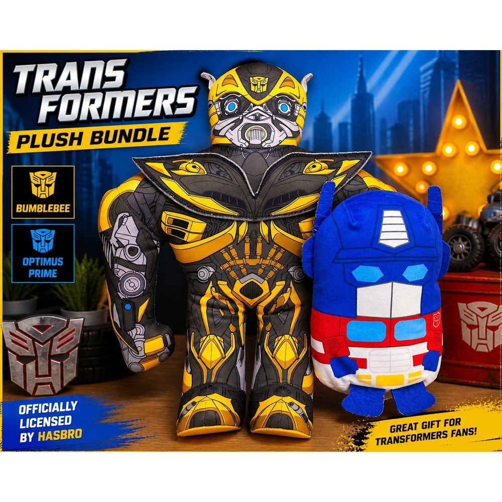 Transformers Plush Bundle Bumblebee Optimus Prime Hasbro Stuffed Toys