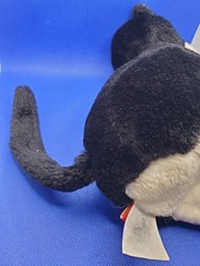 Playtive Junior Black & White Sitting Cat Soft Plush Toy 9” Shorthair Preloved