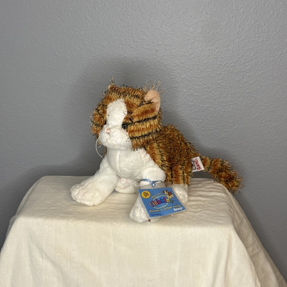 Webkinz Striped Alley Cat HM042 No Code Active Plush Stuffed Animal GANZ 2006