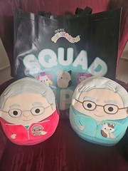 squishmallow 2 x 10 inch charlie munger + Warren Buffet