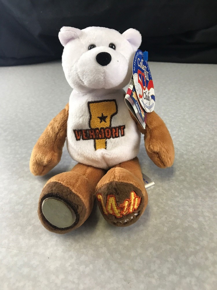 Limited Treasures State Quarters Coin Teddy Bear Vermont #14 Kg Y1