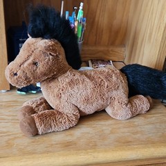 Jellycat Brown Horse Plush Stuffed Animal w/ Black Mane & tail