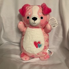 Squishmallow Magnis 14” HugMees Australian Shepherd hearts Fuzzy Belly/Ears BNWT