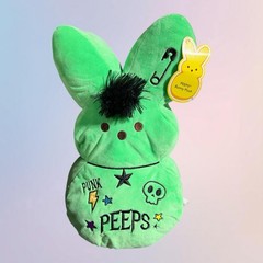 PEEPS Emo Green 15″ Punk Rock Peeps EASTER Bunny Plush NWT