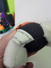 Vintage Plush White Teddy Bear Halloween Outfit Plushie Stuffed Toy Pachinko