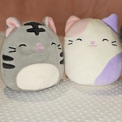 Squishmallows Animal Lot Cat Dog Plush Set 5” Cute Small Bundle 4pc