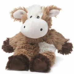 WARMIES 9″ Cozy Plush Junior Brown White Cow