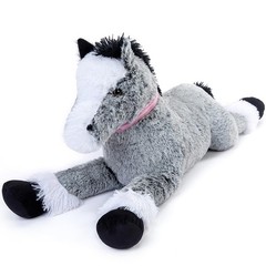 35 Inch Horse Stuffed Animals, Large Stuffed Horse Plush Pillow, Soft Gray Po…