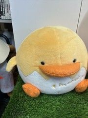 Set Of 2 Vintage 1991 Piyo Piyo Duck Chick Stuffed Plush Sweater Baby Gift RARE