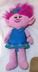 Kohl’s Cares Trolls Poppy Plush Doll Small 2020 Pink Hair Blue Dress Washable