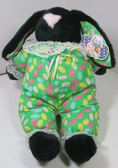Kuddle Me Toys 16″ Black Rabbit Plush Jellybean Easter Kellytoy Animal with Tag