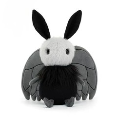 Mothman Plush Toy Cryptid Stuffed Animal Gray Black Collectible 7.87 Inch