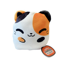 TeeTurtle Reversible Cat Plushie Cute Kawaii Calico Kitty Happy to Angry NWT