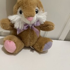 Linzy Brown Bunny Rabbit Easter Different Color Ears Feet Blue Green Pink Purple