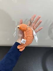 Jellycat Sheldon Shrimp Plush Bag Charm Keychain Cute Sea Creature Gift NWT