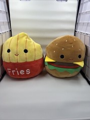 Squishmallows Flipamallows Carl the Cheeseburger & Floyd the French Fries 8″ NWT