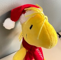 Authentic – Peanuts – Woodstock Santa – Plush 12″ – Stuffed Animal With Scarf