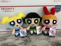 Cartoon Network The PowerPuff Girls Plush Rare Jazwares 8” Complete Set Lot.of 3