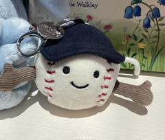 New NWT Jellycat Amuseables Baseball | Plush Bag Charm Keychain | W/Dust Bag