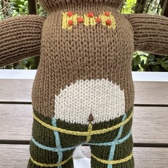 Blabla Kids Berlioz the Bear Hand Knit Brown Plush Stuffed Toy Mini 12″ Preowned