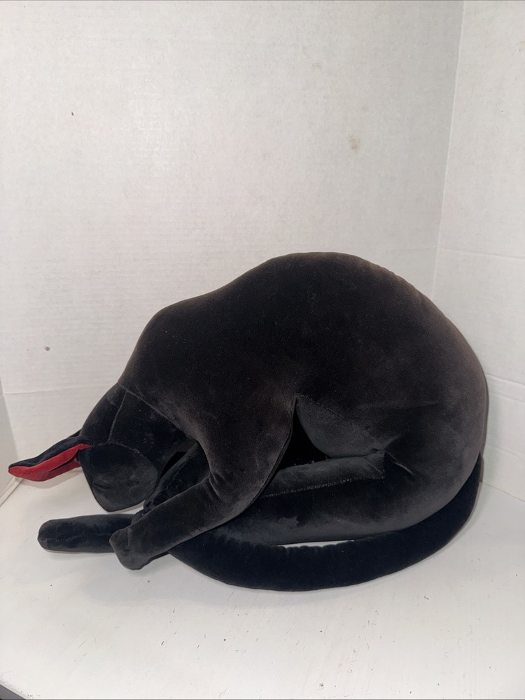 Rare 80s VTG Black Cat Plush Velvet Jamie M Greenbaum Rare HTF Signed