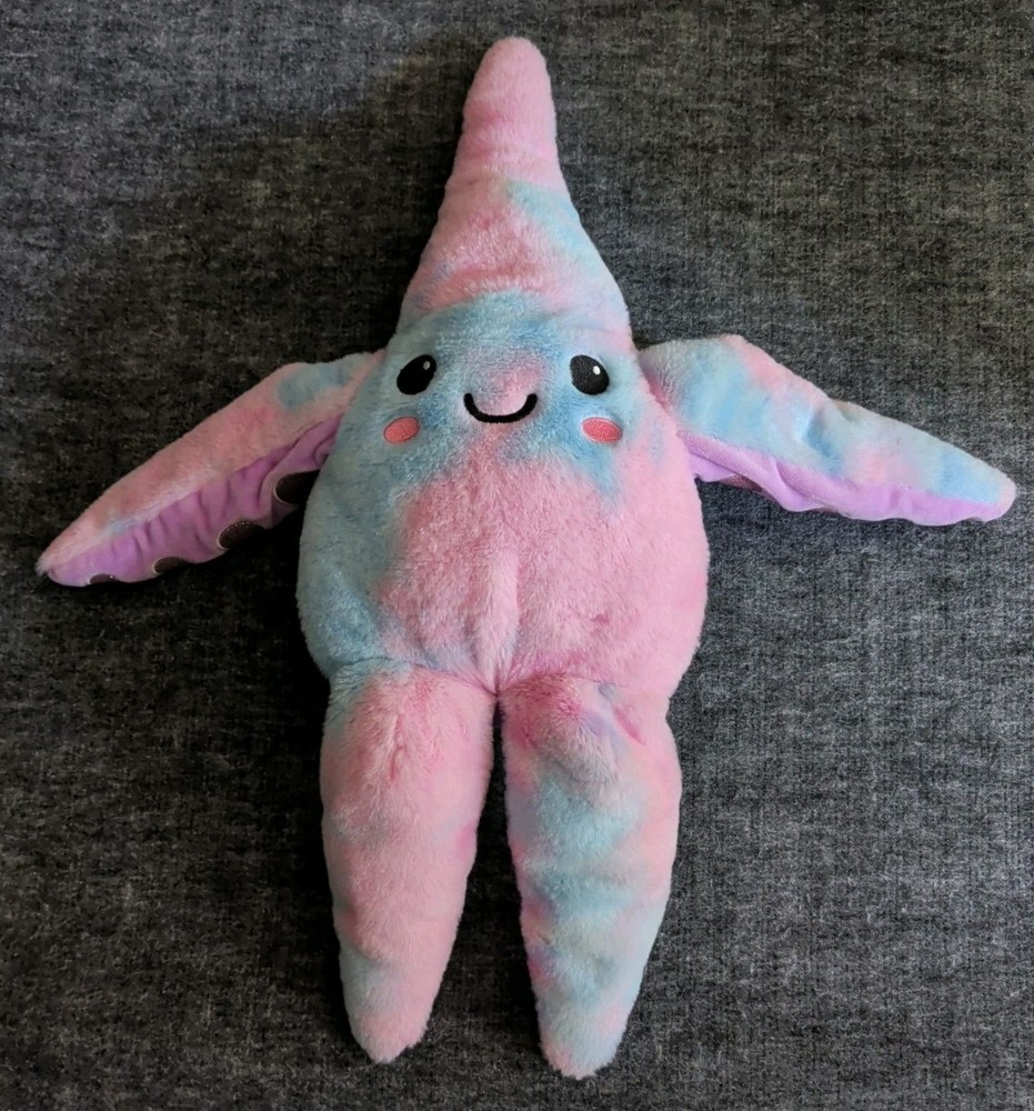 2 Scoops Starfish Plush Pillow Blue & Pink Tie-dye W/Sparkles 24″ 2019