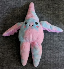 2 Scoops Starfish Plush Pillow Blue & Pink Tie-dye W/Sparkles 24″ 2019
