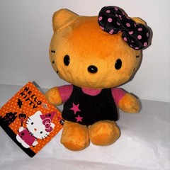 New W/Tag Rare Sanrio Hello Kitty Halloween Orange Plush From 2010 Stars Outfit